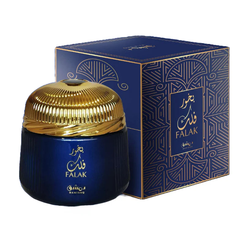 Damishq Bakhoor Falak | Premium Arabic Bakhoor Incense | Ideal for Homes and Offices | longlasting Freshness and Aroma | 85 g Jar