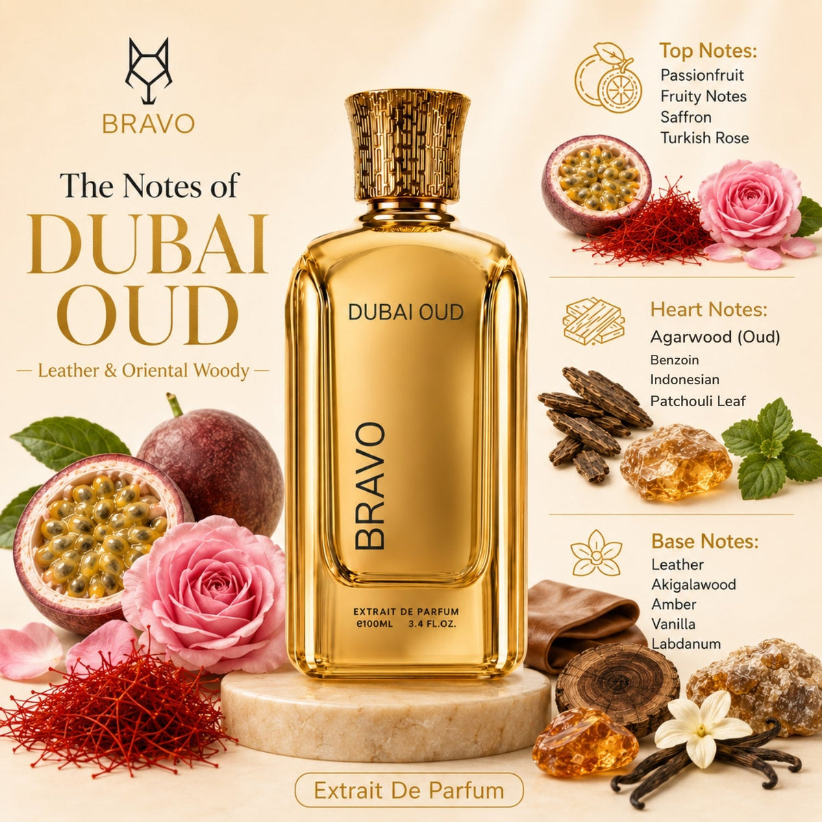BRAVO - DUBAI OUD GOLD EDITION 100ML EDP