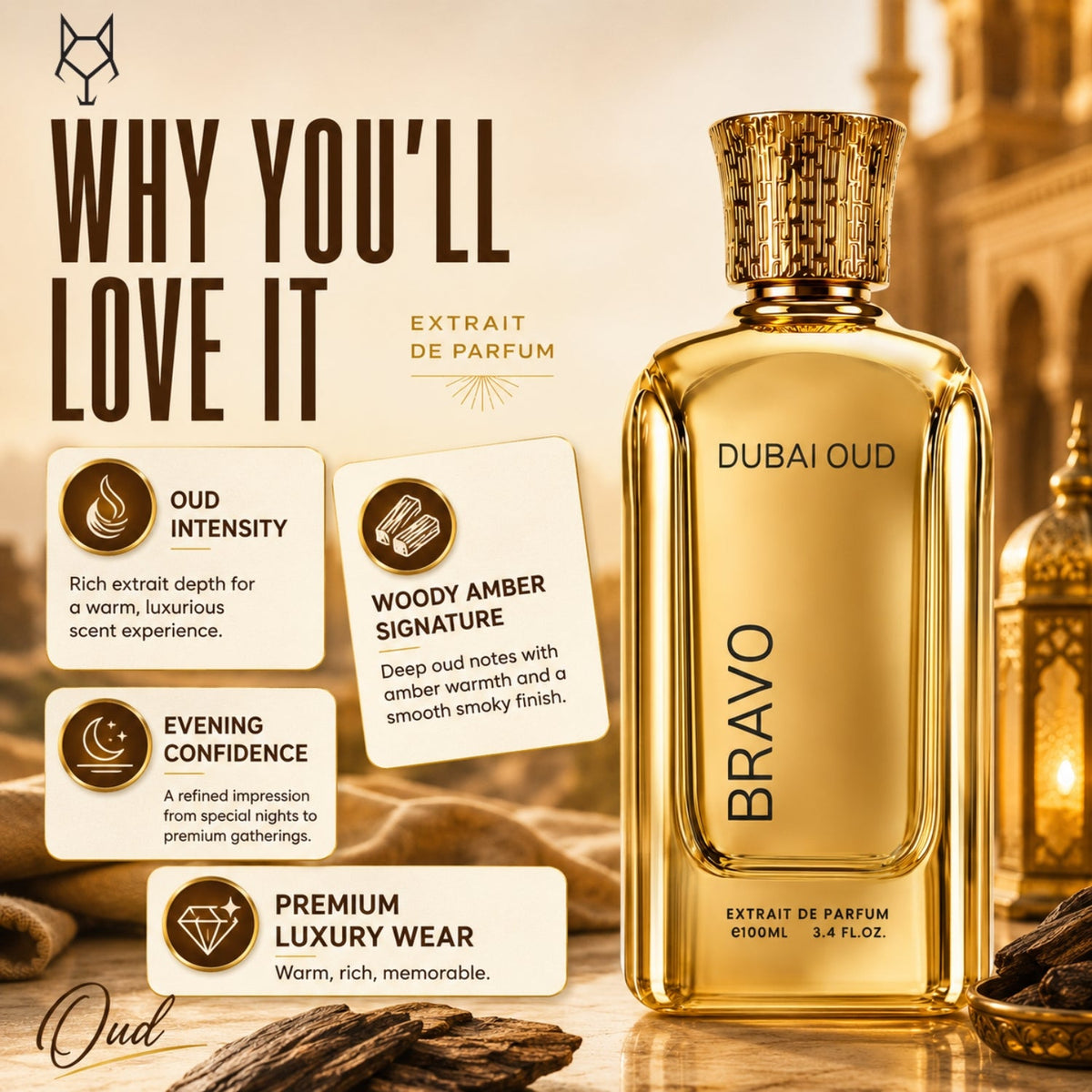BRAVO - DUBAI OUD GOLD EDITION 100ML EDP