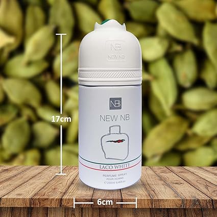 New NB Pour Homme Laco White Men Deodorant || 250ml || Strong & Long Lasting Fragrance | Gift for Him