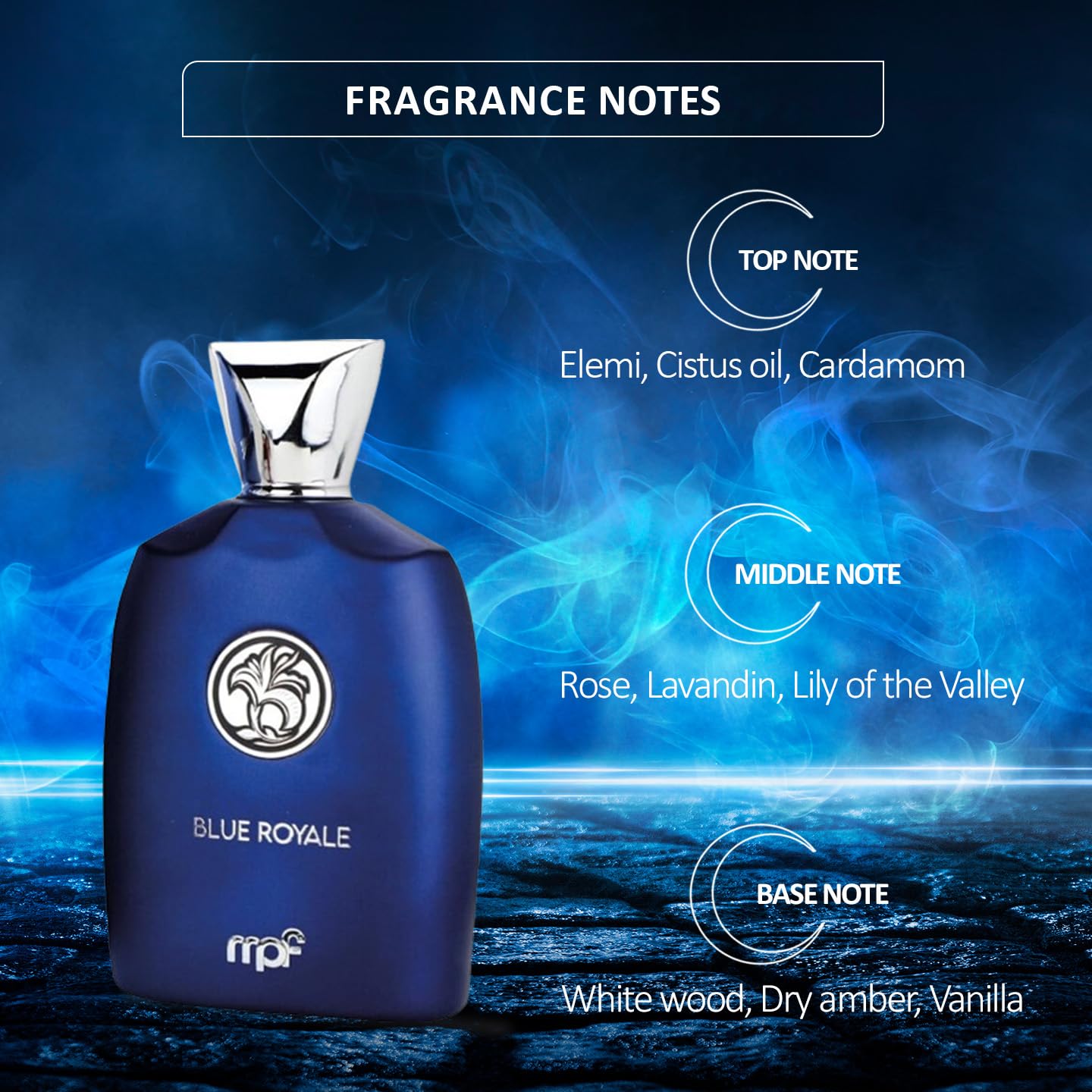 MPF Blue Royale Perfume For Unisex, Long lasting 100ml